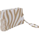 Brown Zebra Vibes Animal Print  Wristlet Pouch Bag (Small) View2