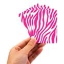 Pink Fucsia Zebra Vibes Animal Print Playing Cards Single Design (Rectangle) with Custom Box View3