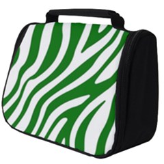Dark Green Zebra Vibes Animal Print Full Print Travel Pouch (big) by ConteMonfrey