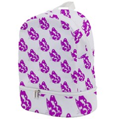 Purple Butterflies On Their Own Way  Zip Bottom Backpack by ConteMonfrey