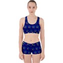 Blue Neon Squares - Modern Abstract Work It Out Gym Set View1