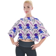 Manicure Mock Neck Tee by SychEva