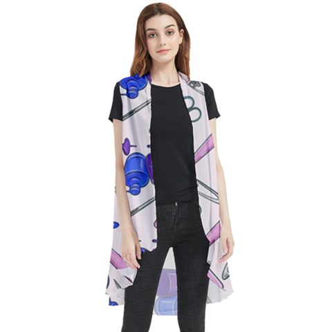 Manicure Sleeveless Chiffon Waistcoat Shirt by SychEva