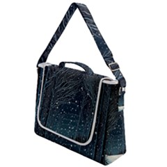 Snow Christmas Starry Night Box Up Messenger Bag by Simbadda