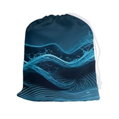 Technology Computer Background (1) Drawstring Pouch (2xl) by Simbadda