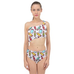 Seamless Pixel Art Pattern Spliced Up Two Piece Swimsuit by Amaryn4rt