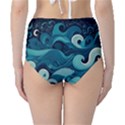 Waves Ocean Sea Abstract Whimsical Abstract Art Classic High-Waist Bikini Bottoms View2