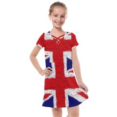 Union Jack Flag National Country Kids  Cross Web Dress by Celenk