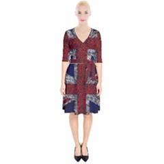 Union Jack Flag Uk Patriotic Wrap Up Cocktail Dress by Celenk
