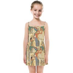 Egyptian Man Sun God Ra Amun Kids  Summer Sun Dress by Celenk