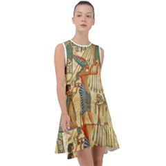 Egyptian Man Sun God Ra Amun Frill Swing Dress by Celenk
