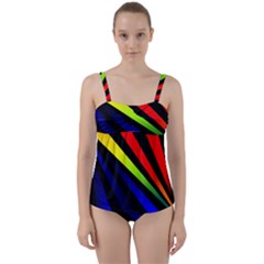 Graphic Design Computer Graphics Twist Front Tankini Set by Celenk