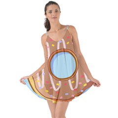 Dessert Food Donut Sweet Decor Chocolate Bread Love The Sun Cover Up by Uceng
