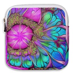 Abstract Art Psychedelic Experimental Mini Square Pouch by Uceng