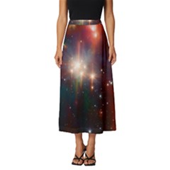 Astrology Astronomical Cluster Galaxy Nebula Classic Midi Chiffon Skirt by danenraven