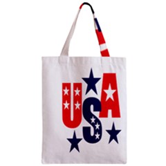 Usa Stars Fourth Of July Symbol America Usa Stars Zipper Classic Tote Bag by Wegoenart