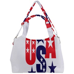 Usa Stars Fourth Of July Symbol America Usa Stars Double Compartment Shoulder Bag by Wegoenart