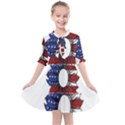 Us Flag Flower Sunshine Flag America Usa Kids  All Frills Chiffon Dress View1