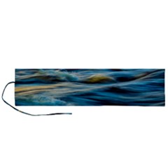 Waves Wave Water Blue Sea Ocean Abstract Roll Up Canvas Pencil Holder (l) by Salman4z