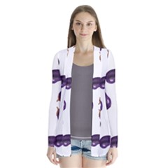 Eggplant Drape Collar Cardigan by SychEva