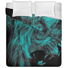 Angry Male Lion Predator Carnivore Duvet Cover Double Side (california King Size) by Salman4z