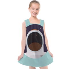 Astronaut Space Astronomy Universe Kids  Cross Back Dress by Salman4z