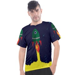 Rocket Halftone Astrology Astronaut Men s Sport Top by Salman4z