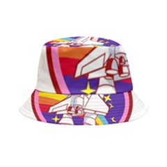 Badge Patch Pink Rainbow Rocket Inside Out Bucket Hat by Salman4z