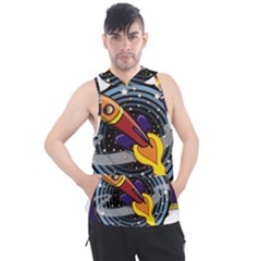 Rocket Space Clipart Illustrator Men s Sleeveless Hoodie by Salman4z