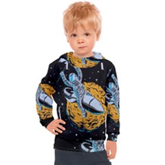 Astronaut Planet Space Science Kids  Hooded Pullover by Salman4z