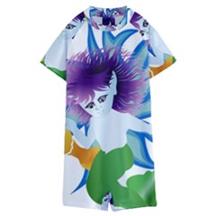 Mermaid Fantasy Undersea Merman Kids  Boyleg Half Suit Swimwear by Salman4z