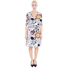 Astronaut Drawing Planet Wrap Up Cocktail Dress by Salman4z
