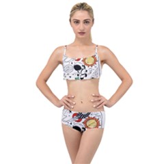 Astronaut Drawing Planet Layered Top Bikini Set by Salman4z