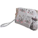 Cute Cats Seamless Pattern Wristlet Pouch Bag (Small) View1