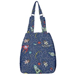 Cat Cosmos Cosmonaut Rocket Center Zip Backpack by Salman4z