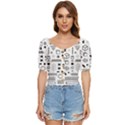 Pattern Hipster Abstract Form Geometric Line Variety Shapes Polkadots Fashion Style Seamless Button up blouse View1