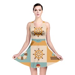 Nautical Elements Collection Reversible Skater Dress by Salman4z