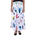 Vector Set Isolates With Cute Birds Scandinavian Style Flared Maxi Skirt View1