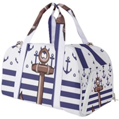 Anchor Background Design Burner Gym Duffel Bag by Salman4z