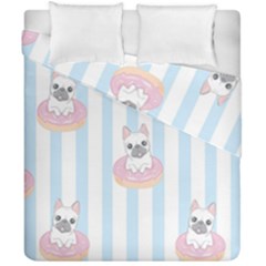 French Bulldog Dog Seamless Pattern Duvet Cover Double Side (california King Size) by Salman4z