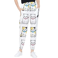 Cat Kitten Seamless Pattern Women s Tapered Pants by Salman4z