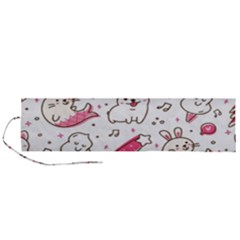 Cute Animal Seamless Pattern Kawaii Doodle Style Roll Up Canvas Pencil Holder (l) by Salman4z
