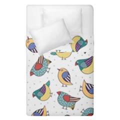Seamless-pattern-with-hand-drawn-bird-black Duvet Cover Double Side (single Size) by Salman4z