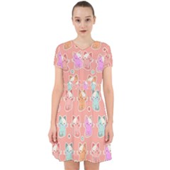 Cute-kawaii-kittens-seamless-pattern Adorable In Chiffon Dress by Salman4z