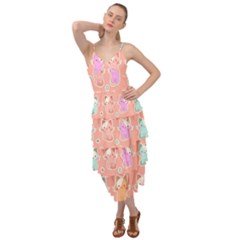 Cute-kawaii-kittens-seamless-pattern Layered Bottom Dress by Salman4z