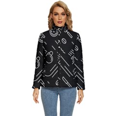 Coffee-background Women s Puffer Bubble Jacket Coat by Salman4z