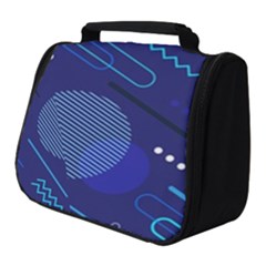Classic-blue-background-abstract-style Full Print Travel Pouch (small) by Salman4z