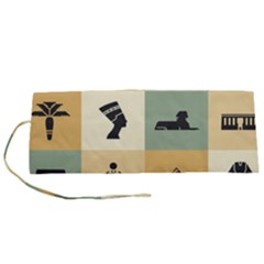 Egyptian-flat-style-icons Roll Up Canvas Pencil Holder (s) by Salman4z