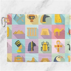 Egypt-icons-set-flat-style Canvas Cosmetic Bag (xxxl) by Salman4z