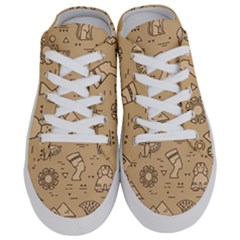 Egyptian-seamless-pattern-symbols-landmarks-signs-egypt Half Slippers by Salman4z